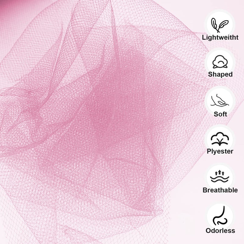 Ableme Deco Tulle Fabric Rolls 6 Inch by 200 Yards (600 FT) Ribbon Netting Spool for Tutu Skirt Wedding Baby Shower Birthday Party Decoration Gift Wrapping DIY Crafts (Pink) - Image 3